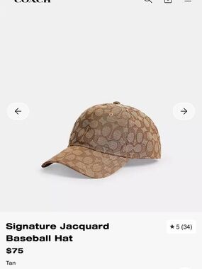 Coach Jacquard Baseball Hat
